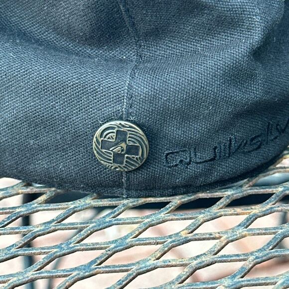 Rare Quiksilver Newsboy Hat L/XL Black Y2K Surf Skate Streetwear - Picture 3 of 5